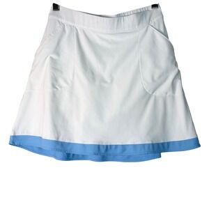 Peter Millar Womens White Blue UPF 50 Sun Protection Golf Tennis Skirt Size XS
